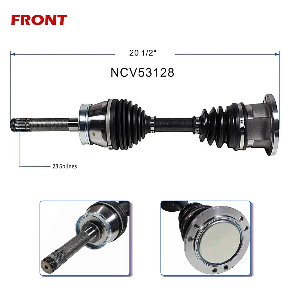 2X Front CV Axle Shaft Assembly for 1995 1996 1997 Nissan Pickup L4-2.4L 4WD RWD — 第 2/4 张图片