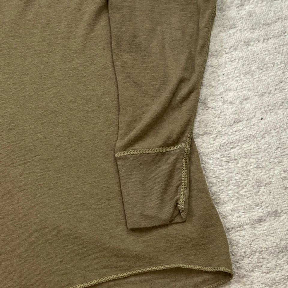 Camisa Doble Plegable Grande Marrón Lana Dos Capas Preppy Base Caminata Merino Aire Libre Trekking Foto 2 de 4