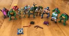 Vintage Teenage Mutant Ninja Turtles Lot - TMNT Figures & Motorcycle w/ Sidecar