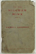 1958 Hillman Minx Series Ii Owners Handbook Manual