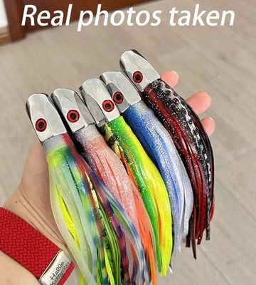 Trolling Fishing Lures High Speed Wahoo Jet Heads Octopus Skirts Trolling Lures