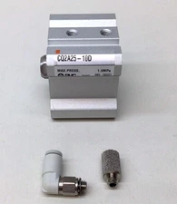 SMC CQ2A25-10D Air Cylinder 25mm Bore Short Stroke Fittings Included