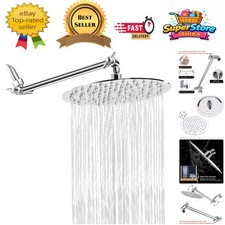 Luxury Rain Shower Head 8-Inch with Air Booster – Perfect for Low Water Flow