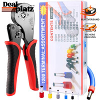 Crimpzange Set 0.08-16Mm² Mit 1200 AderendhüLsen FüR Crimpverbinder