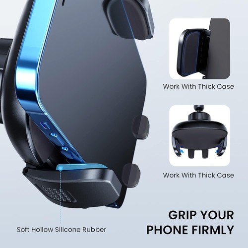 Qifutan Cell Phone Holder Long Arm Dashboard Windshield Car Phone Holder Anti... - 第 3/7 張圖片