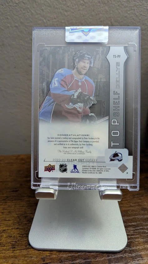 Peter Foresberg Autógrafo Cubierta Superior Estante Celly Clear Cut 2022-2023 Foto 2 de 2