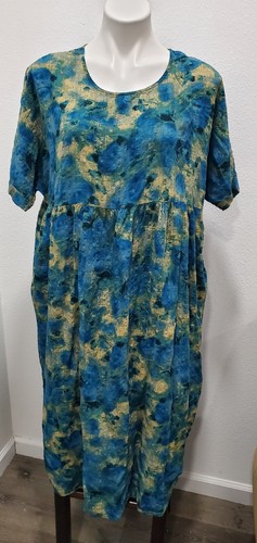Maxi abito donna bohemien manica corta sciolto tasche taglia unica usato in ottime condizioni