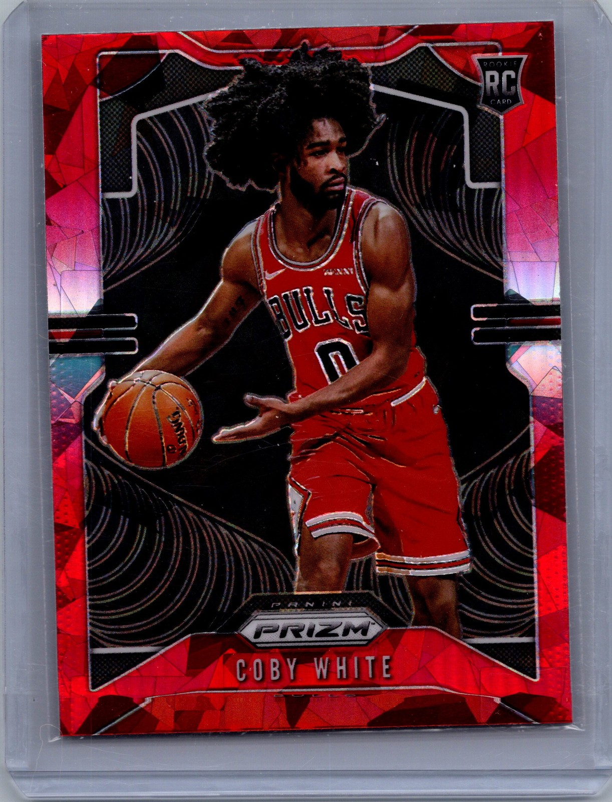 2019-20 Panini Prizm #253 Coby White Red Cracked Ice RC