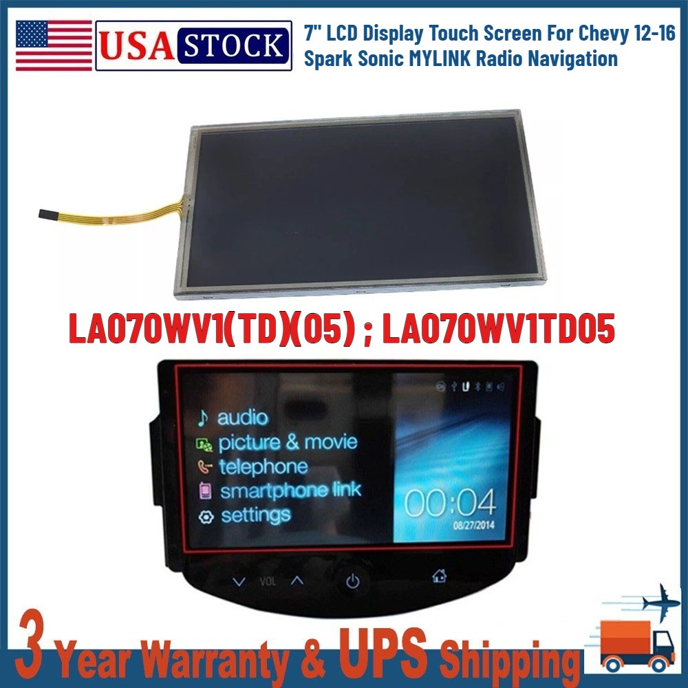 7" LCD Display Touch Screen For Chevy 12-16 Spark Sonic MYLINK Navigation Radio
