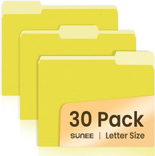 File Folders, 30 Pack Manilla Folders 8.5 x 11, Colored File Folders Home Office