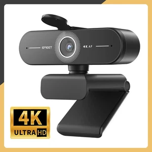 EMEET C60E 4K Webcam 2K 1440P 1080P Autofocus USB Couverture de confidentialité de la caméra Dual Mic