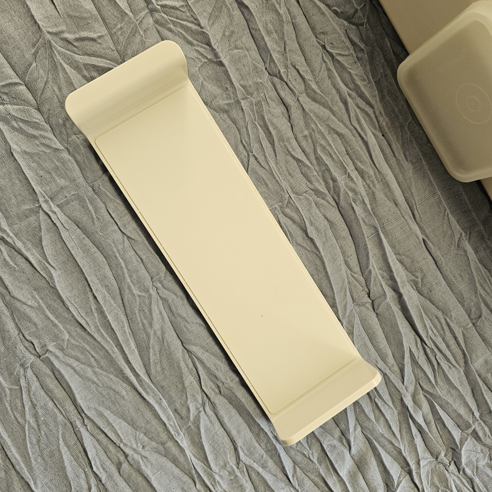 Vintage Tupperware Cheese Block/Cracker Container Lid 1696-6 Beige w/ 1697-3 Lid