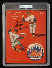 Nolan Ryan Signed 1968 Mets Shea Stadium Program PSA 10 Auto Inscription PSA 10