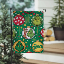 Funny Green Ornament Christmas Garden Flag Holiday Outdoor Yard Decor