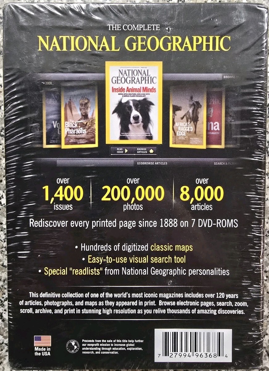 The Complete National Geographic 7 DVD Every Issue Since 1888 2011