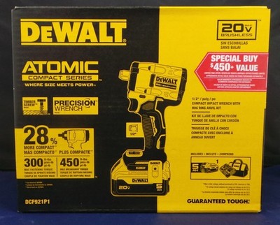 Dewalt 20V Atomic 1/2  Compact Impact Wrench Kit w/ 5ah Battery DCF921P1 NEW