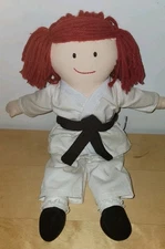Vintage Madeleine 1990's Karate Plush 12” Stuffed Doll /Toy by EDEN TOYS Inc.