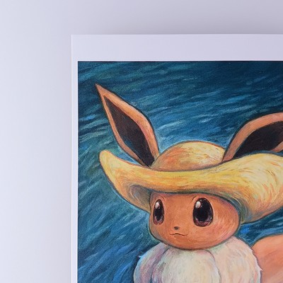 Eevee Pokemon × Van Gogh Museum Postcard 2023 From Japan | eBay
