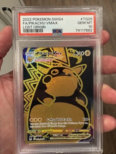 Pikachu VMAX (Secret) TG29/TG30 Swsh11: Lost Origin Trainer Gallery Holo PSA 10