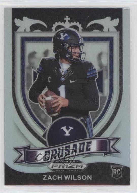 2021 Panini Prizm Draft Picks Crusade Silver Zach Wilson #168 Rookie RC 0s72