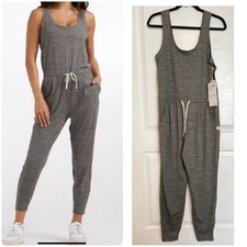 VUORI Lux Harem Jumpsuit Heather Grey Athleisure Casual Lounge Travel NEW S
