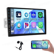 Autoradio 9" 1Din Touchscreen Wireless Apple Carplay Android Auto FM Bluetooth