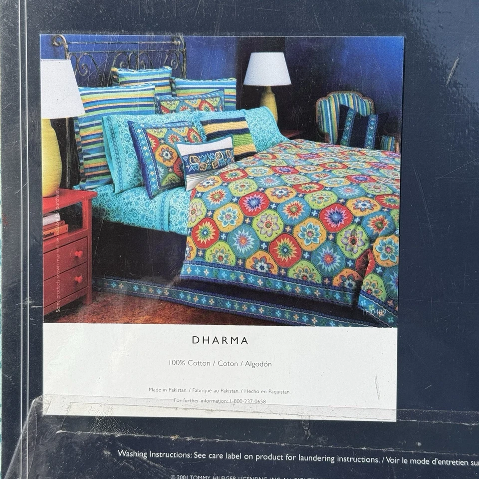 全新 Tommy Hilfiger 全床单 Dharma 100% 棉 250 线数 — 第 4/4 张图片