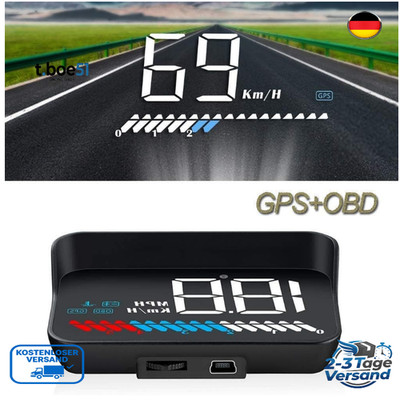 iKiKin Auto HUD 3,5 Zoll OBD2 GPS Tachometer Anzeige Sicherheitsalarm