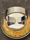 Pylones Ring French Blown Glass With Orange Yellow Beads Balls Adjustable — photo 7