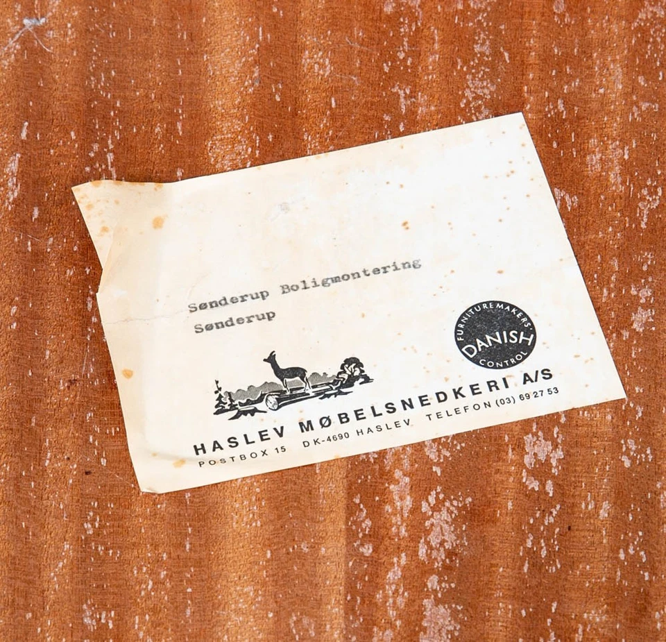 Mesa auxiliar danesa moderna de mediados de siglo Severin Hansen mesita de noche lateral de roble casi nueva mm Foto 4 de 4