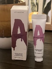 Aceology Exfoliating, Hydrating & Smoothing Overnight Lip Mask 15ml New Sealed