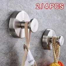 4x-Strong Vacuum Suction Cup Hook Shower Towel-Holder Hooks for Bathroom Kitchen