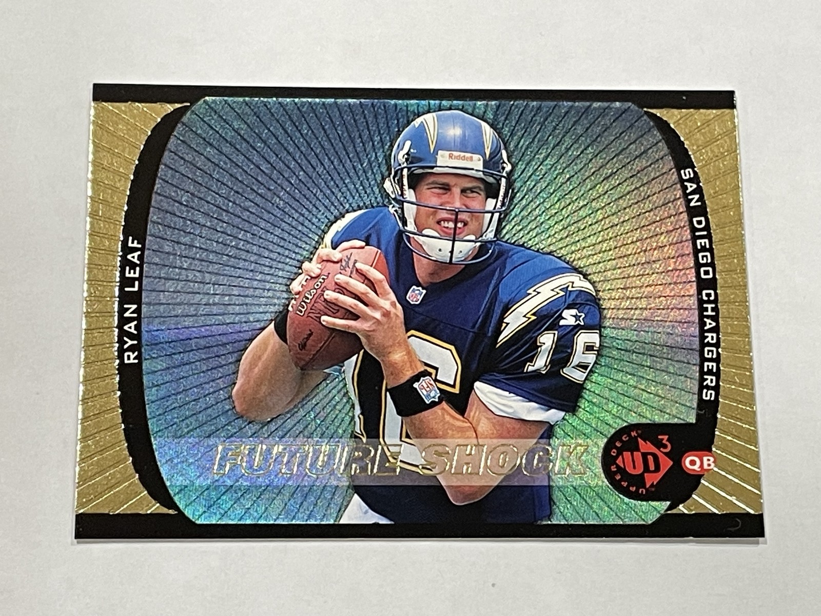 1998 Upper Deck UD3 Football #182 - Ryan Leaf RC - San Diego Chargers