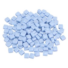 300g 220 Pieces 0.4" Iridescent Square Mosaic Tiles Cyan 