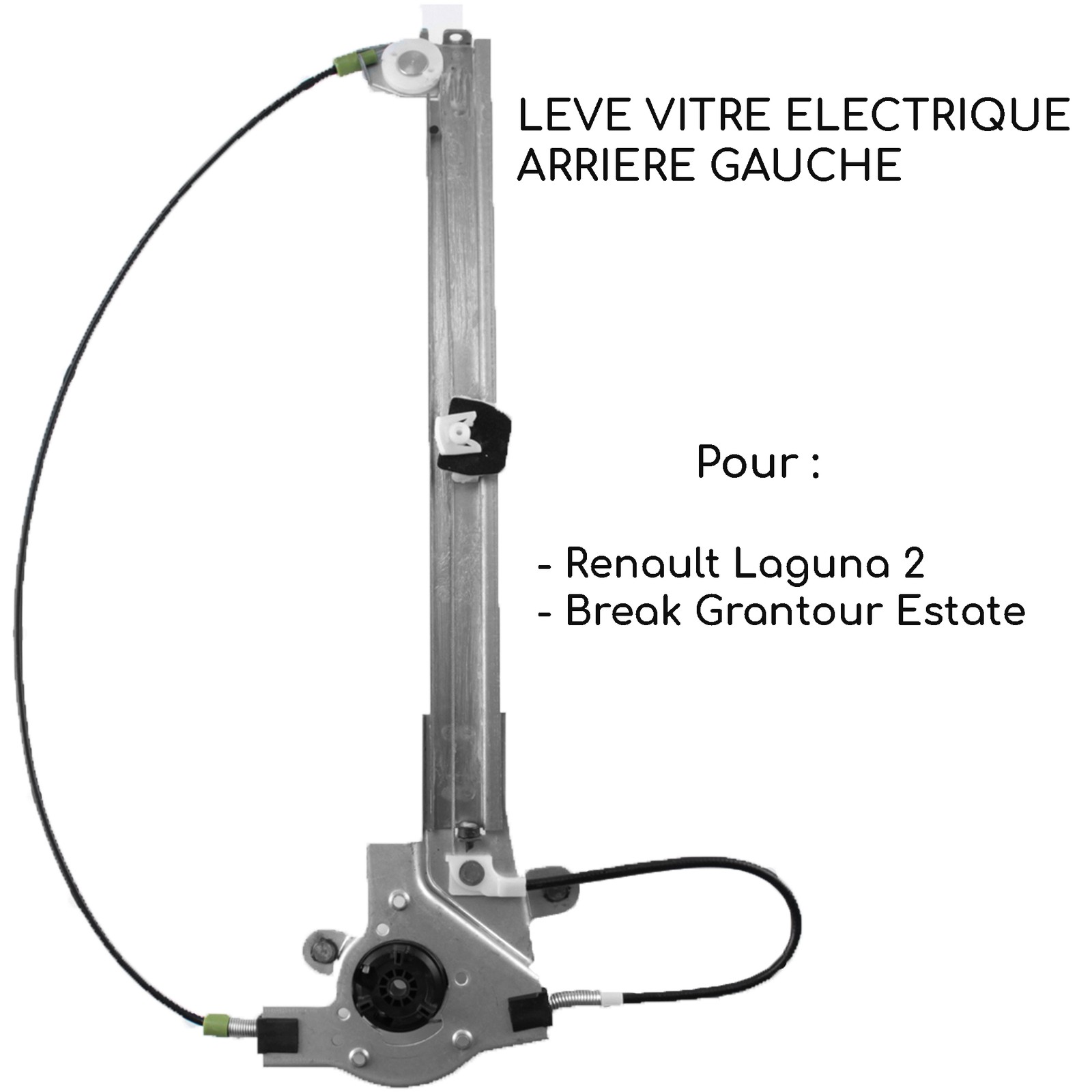 Lève-vitre électrique arrière gauche de remplacement pour Renault Laguna 2 2001-2007