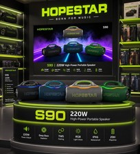 Hopestar S90 Ultra Bass boombox 220w Rms With Mic Fast Uk Dispatch