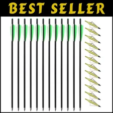 Screw-in Broadhead 20'' Carbon Crossbow Arrows - Perfect for Target Shooting