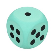 Foam Dice, 8cm/3.15inch Six-Sided Dice Stress Ball Green 