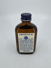 Vintage Carroll 2 Fl Oz. Bottle Camphorated Oil Medicine Full Bottle