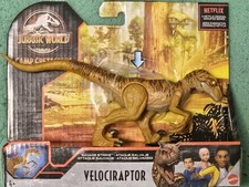 Velociraptor Jurassic World Camp Cretaceous Savage Strike Orange Dinosaur Figure