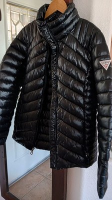 Guess women's puffer jacket black medium 