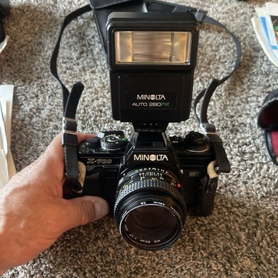 Minolta 35mm X-700 MP Camera  Bundle 2 Lenses  50mm,80-200mm & Auto 280 PX Flash
