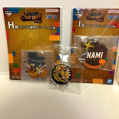 One Piece Ichiban Kuji IPrize Nami, HPrize Nami acrylic charms + ONE PIECE×NBA