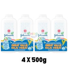 Johnson's Baby Powder 500g x 4 Classic Cornstarch Original Bulk Pack 2kg