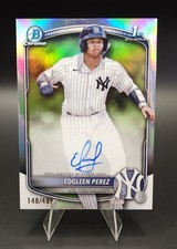 2025 Bowman Chrome 1st EDGLEEN PEREZ AUTO Refractor /499 #CPA-EPZ