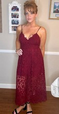 ASTR The Label Wine Colored Lace dress M, Fits Like A Small.