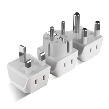 Ceptics African Travel Adapter Set 2 in 1 USA to Africa, S. Africa, Nigeria, ...
