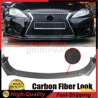 For 2006-2020 LEXUS IS200T IS250 IS350 Carbon Fiber Look Front Bumper Lip