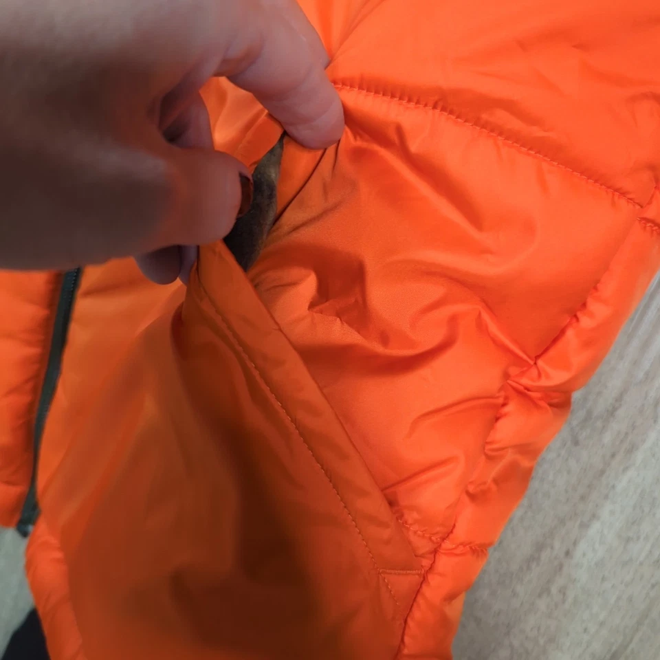 Chaleco polar Columbia Girls reversible naranja brillante/camuflaje roble musgo talla L 14/16 Foto 2 de 4