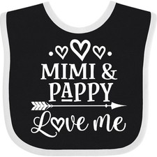 Inktastic Mimi And Pappy Love Me Baby Bib Grandbaby Childs Boy Clothes Clothing